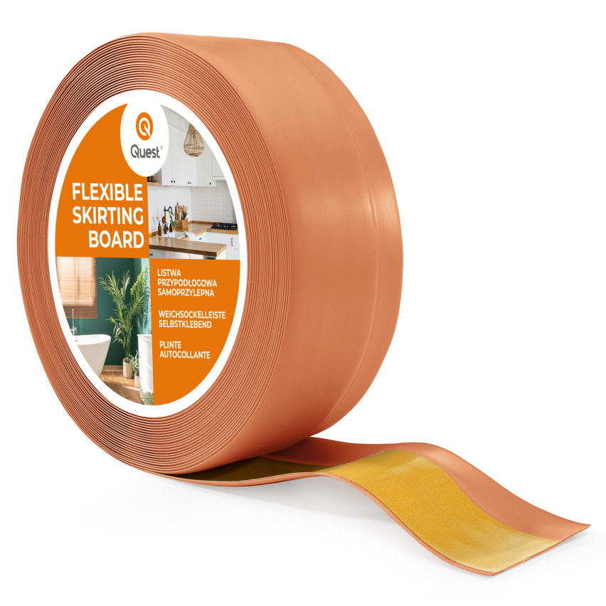 Självhäftande PVC golvsockel 50x20mm tegelröd