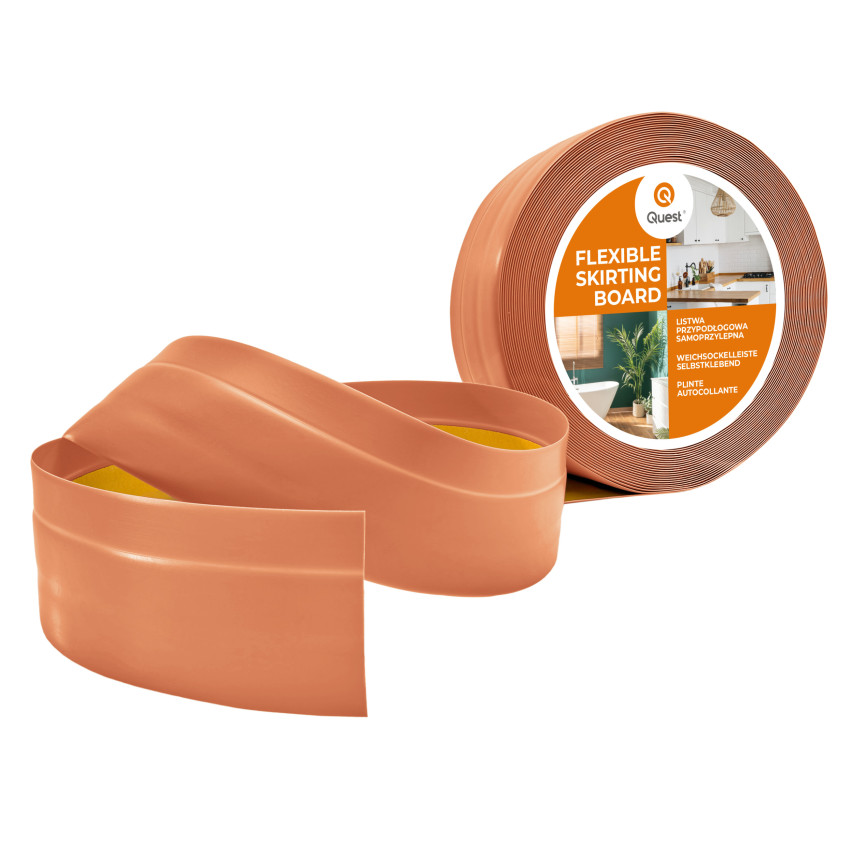 Självhäftande PVC golvsockel 50x20mm tegelröd