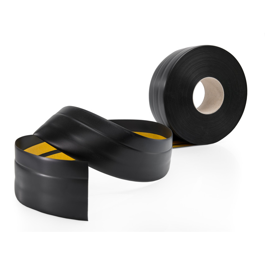 Golvlist självhäftande PVC 50x20 mm självhäftande flexibel golvlist, sockelbräda sockel, svart