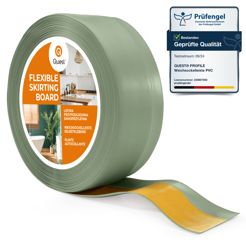 Självhäftande PVC golvsockel 50x20mm ljusgrön