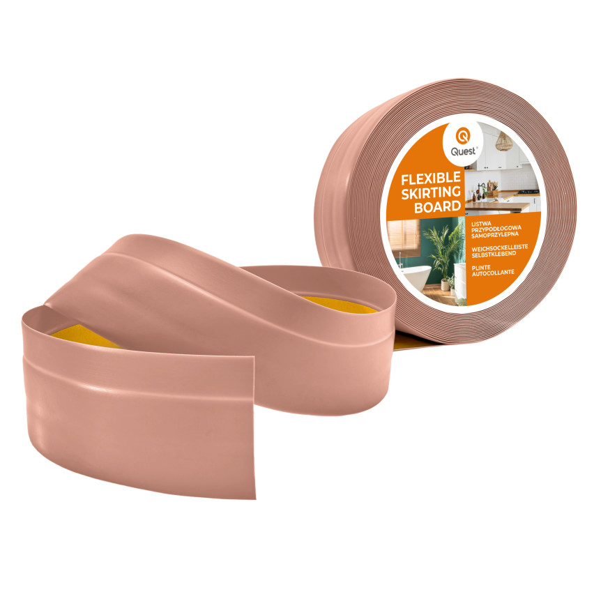 Självhäftande PVC golvsockel 50x20mm ljusbrun