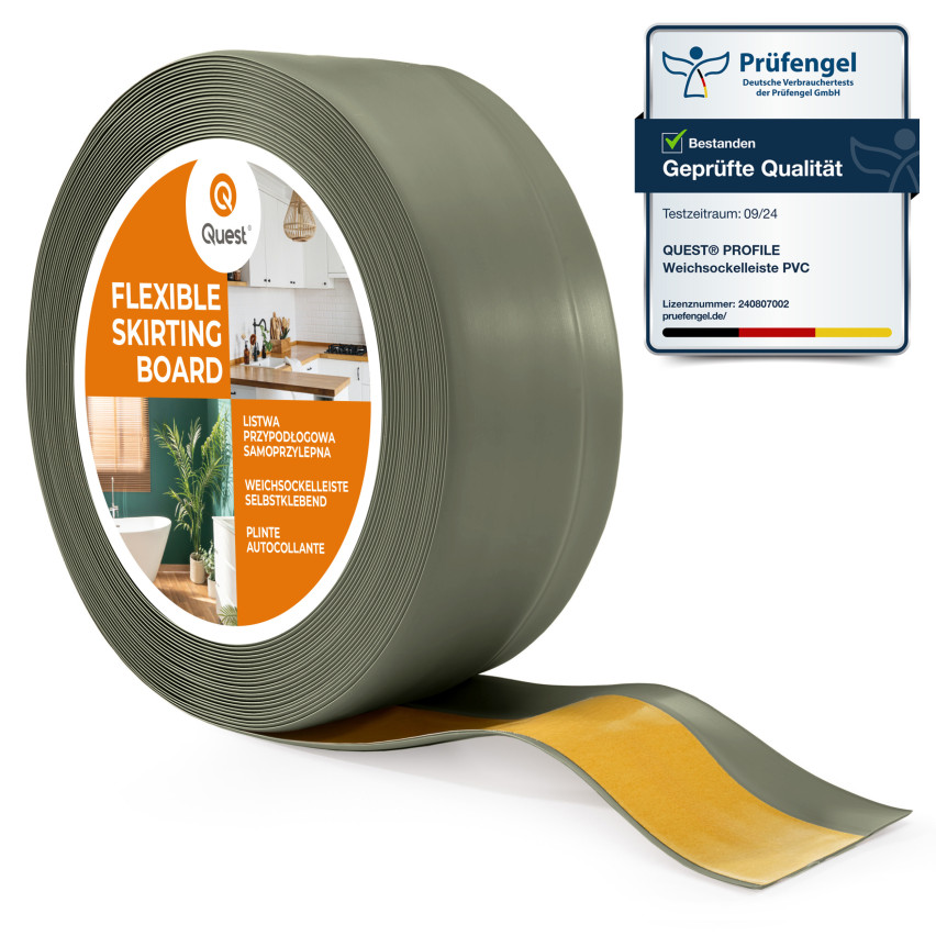 Självhäftande PVC golvsockel 50x20mm olivgrön