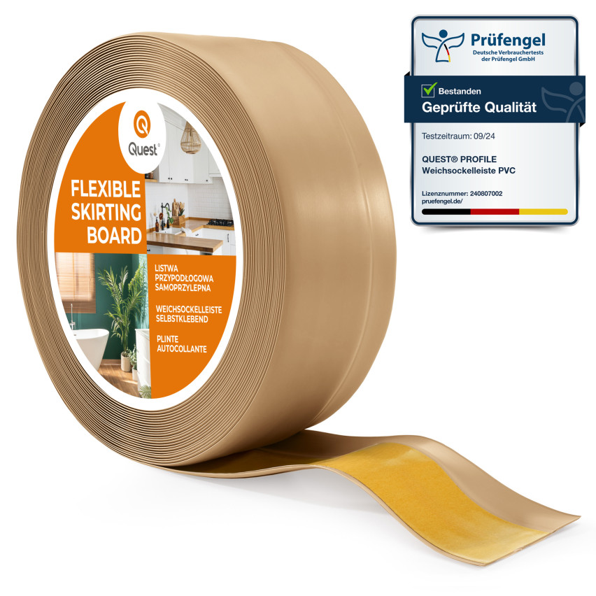 Självhäftande PVC golvsockel 50x20mm sandfärgad