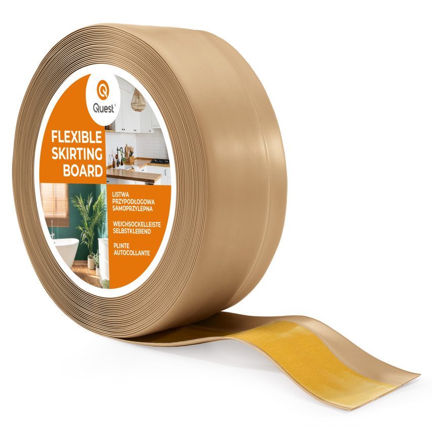 Självhäftande PVC golvsockel 50x20mm sandfärgad