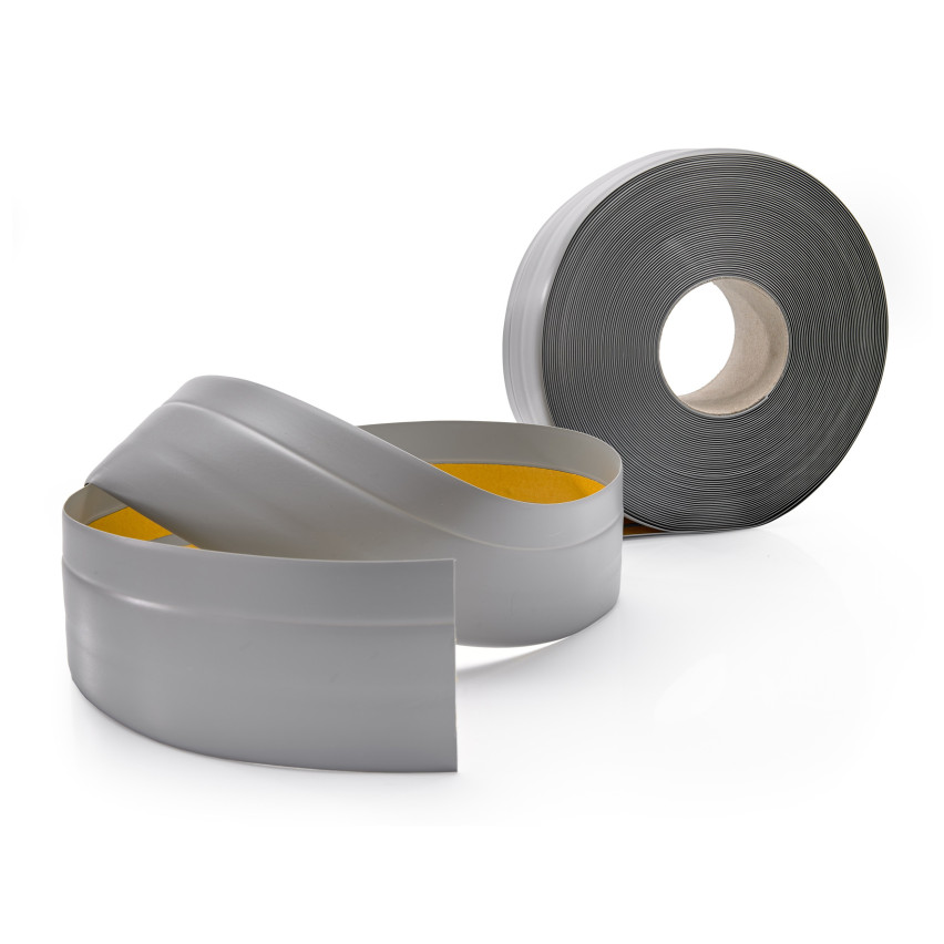 Golvlist självhäftande PVC 50x20 mm, grå självhäftande flexibel golvlist, sockelbräda sockel