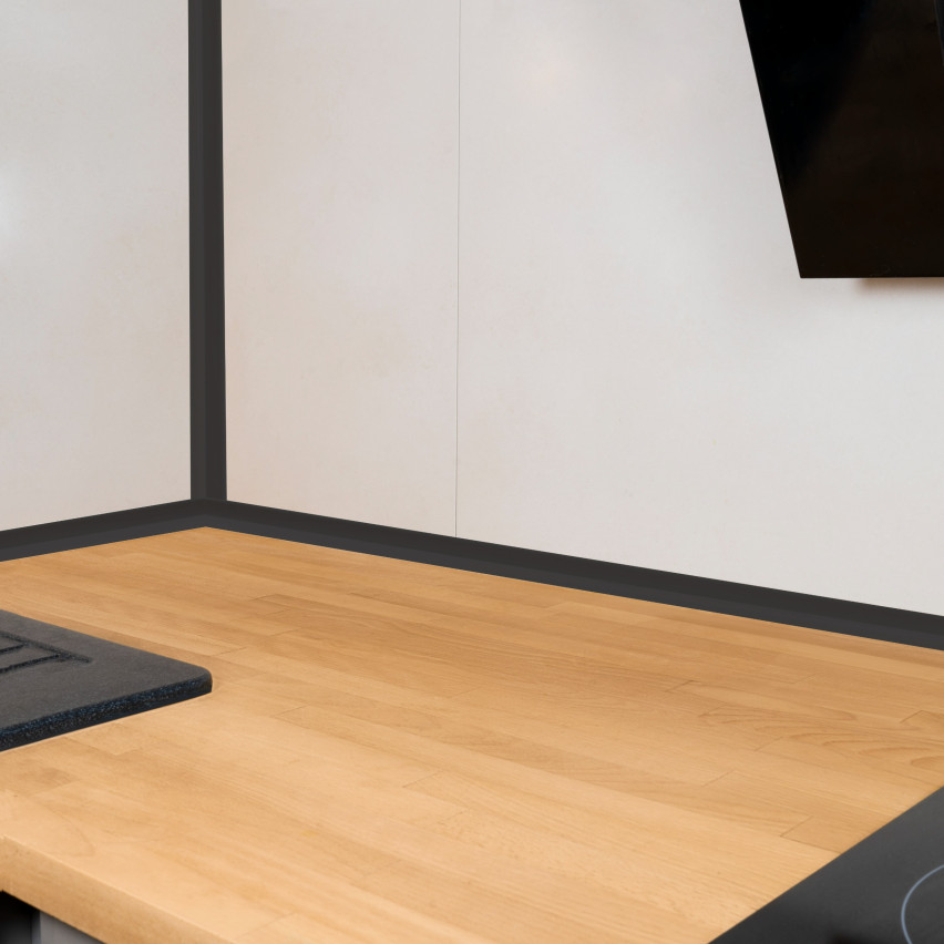 Monteringslist PVC björk, avslutningslist, självhäftande, flexibel