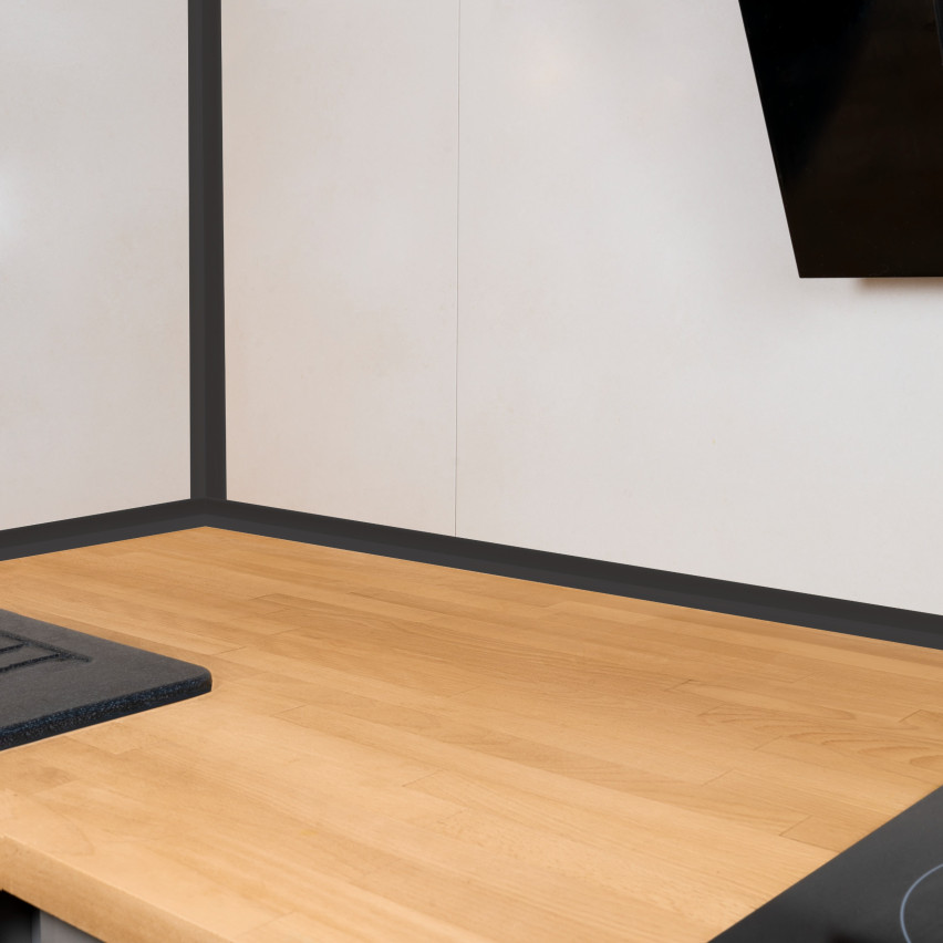 Monteringslist PVC guld, avslutningslist, självhäftande, flexibel