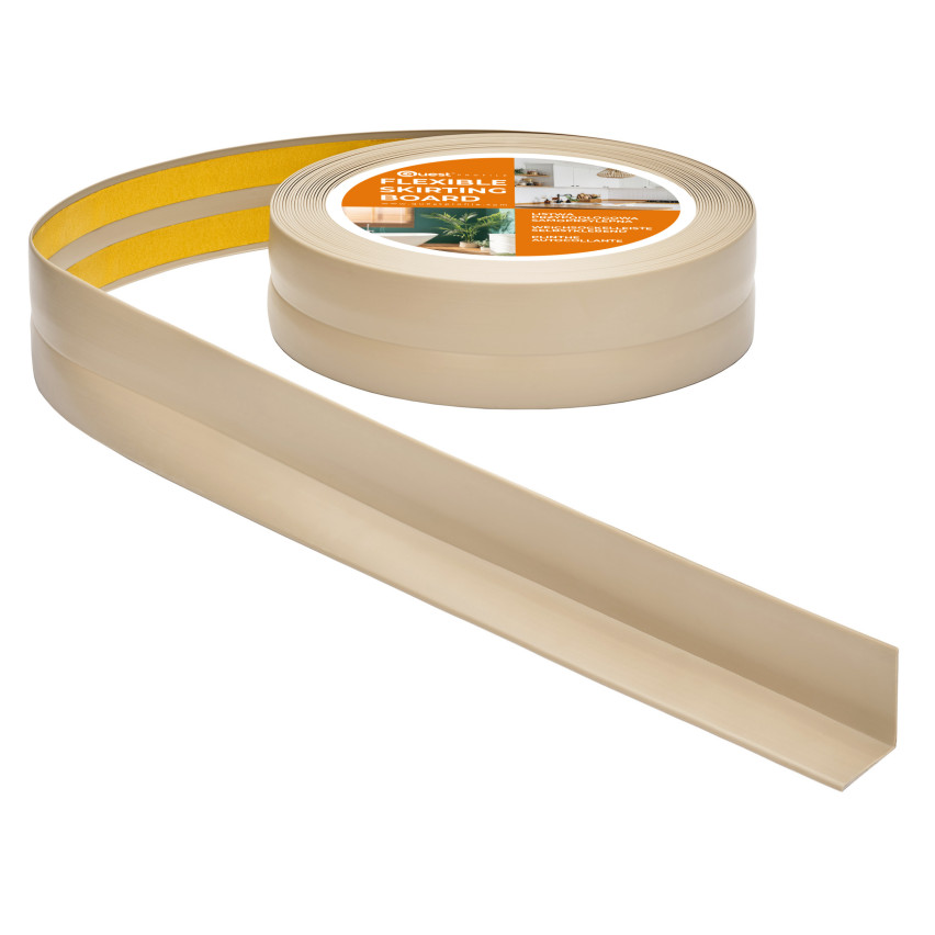 Monteringslist PVC avslutningslist, självhäftande, flexibel, beige