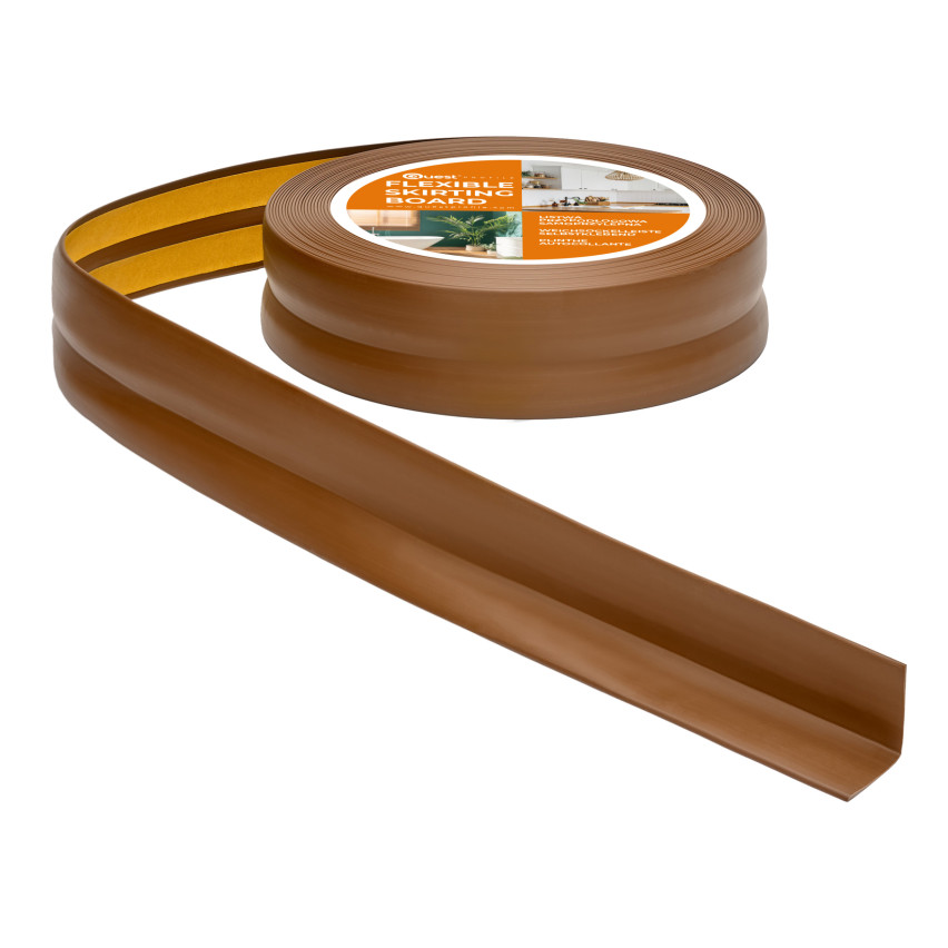 Monteringslist PVC avslutningslist, självhäftande, flexibel, brun
