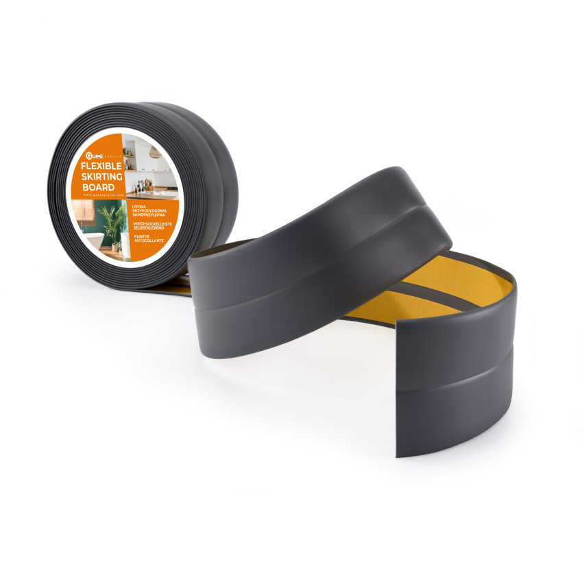 Monteringslist PVC grafit, avslutningslist, självhäftande, flexibel