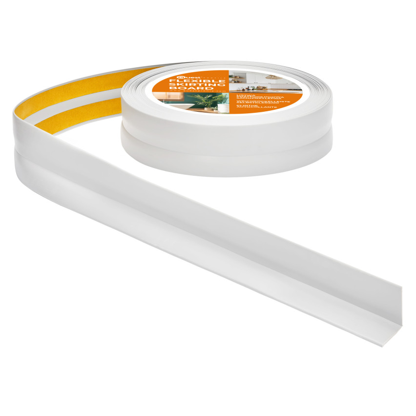 Monteringslist PVC ljusgrå, avslutningslist, självhäftande, flexibel