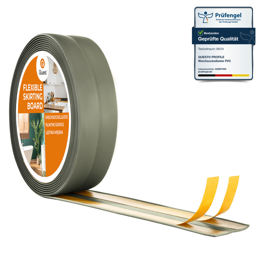 Självhäftande mjuk golvlist, väggbeklädnad för kök och badrum, PVC-förseglingstejp, flexibel hörnlist, olivgron