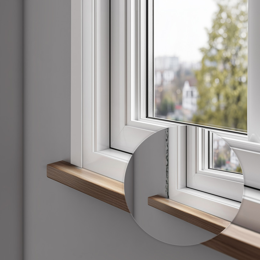 Tätningslist fönster PVC  dekorativ, vit