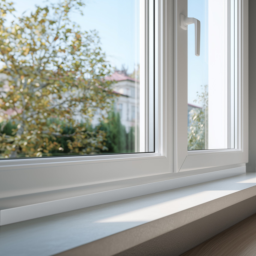 Tätningslist fönster PVC  dekorativ, vit