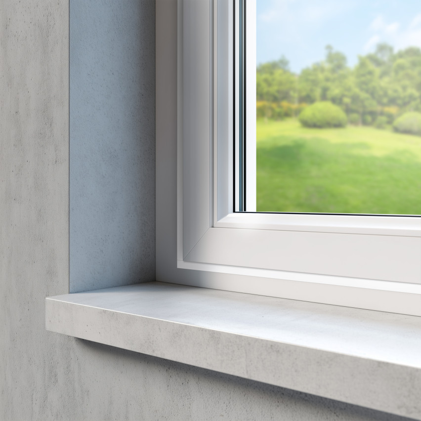 Tätningslist fönster PVC  dekorativ, vit