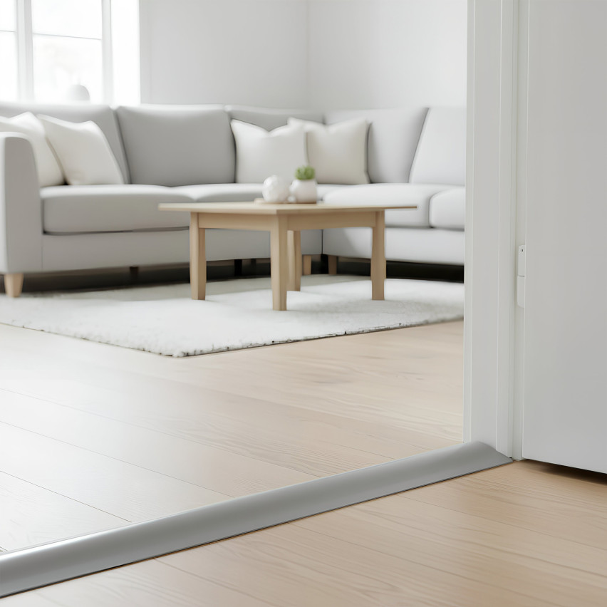 Flexibel PVC-ramp-profil för kakel, mattor, grå