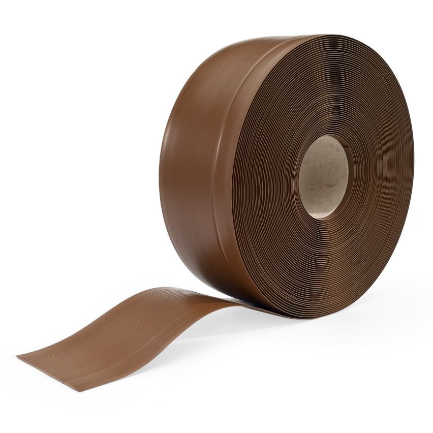 Golvlist självhäftande PVC 70x20 mm, flexibel golvlist, sockelbräda sockel, brun