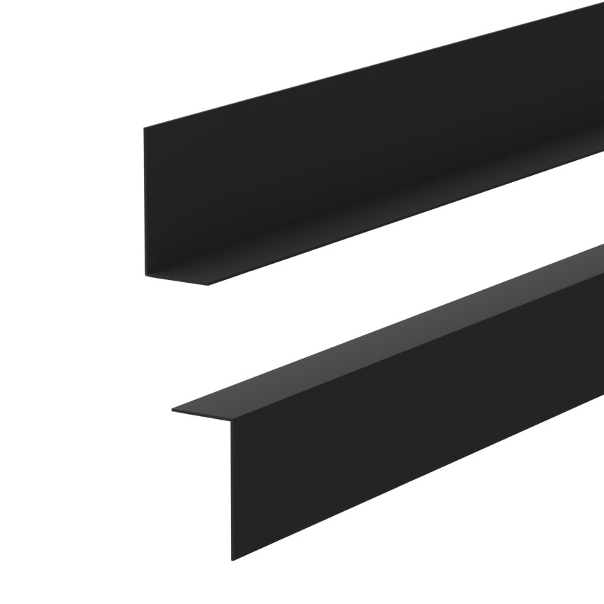 Minimalistisk PVC golvlist – hård, svart