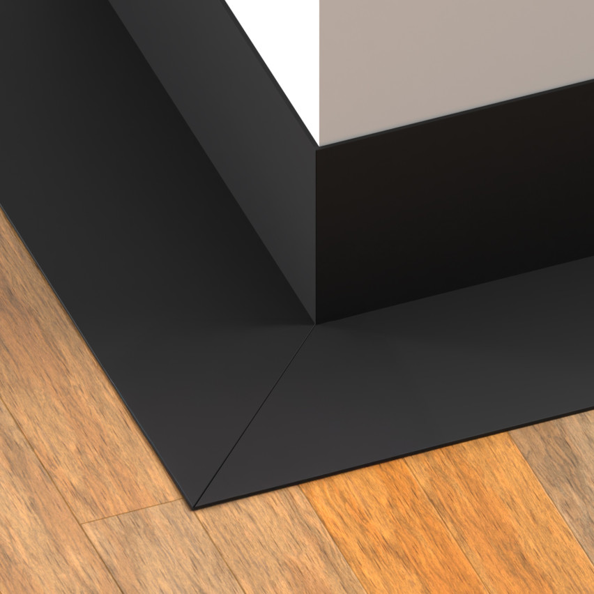 Minimalistisk PVC golvlist – hård, vit