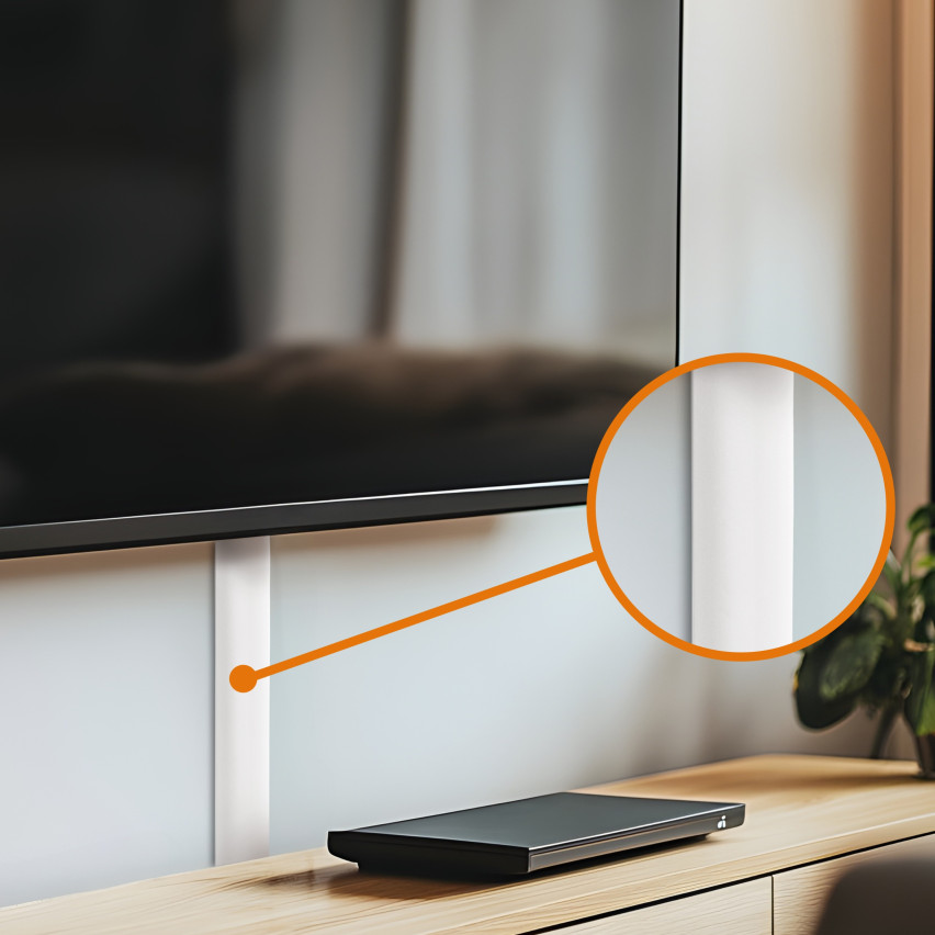 Maskering trapetsformad kabelkanal PVC  PKT, brun, 200 cm