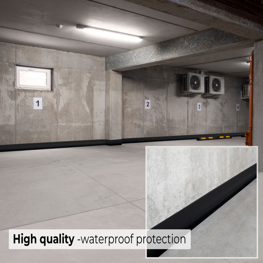 Golvlist självhäftande PVC 70x20 mm, flexibel golvlist, sockelbräda sockel, vit