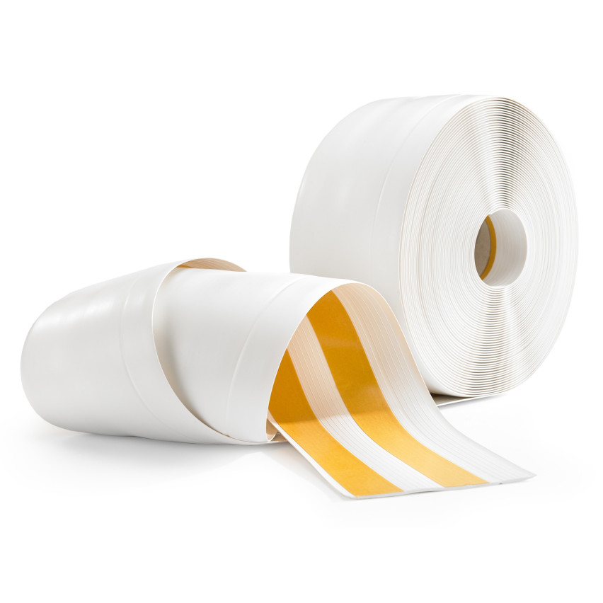 Golvlist självhäftande PVC 100x25 mm självhäftande flexibel golvlist, sockelbräda sockel, vit