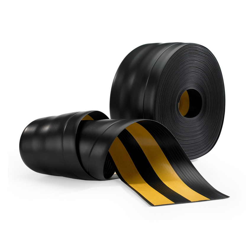 Golvlist självhäftande PVC 100x25 mm självhäftande flexibel golvlist, sockelbräda sockel, svart