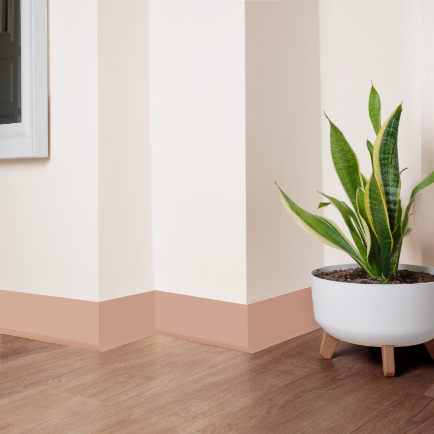 Golvlist självhäftande PVC 70x20 mm, flexibel golvlist, sockelbräda sockel, ljusbrun