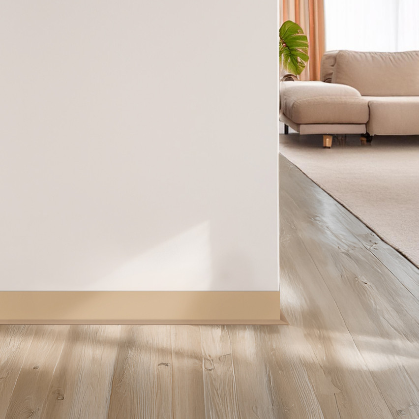 Golvlist självhäftande PVC 70x20 mm, flexibel golvlist, sockelbräda sockel, sand