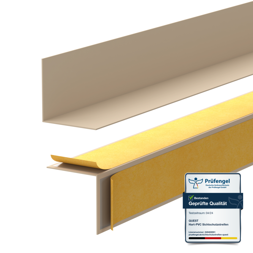 Minimalistisk självhäftande PVC golvlist – hård, beige