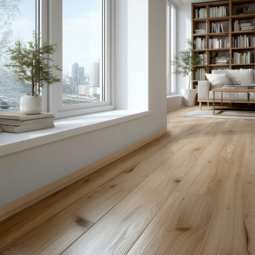 Minimalistisk självhäftande PVC golvlist – hård, beige