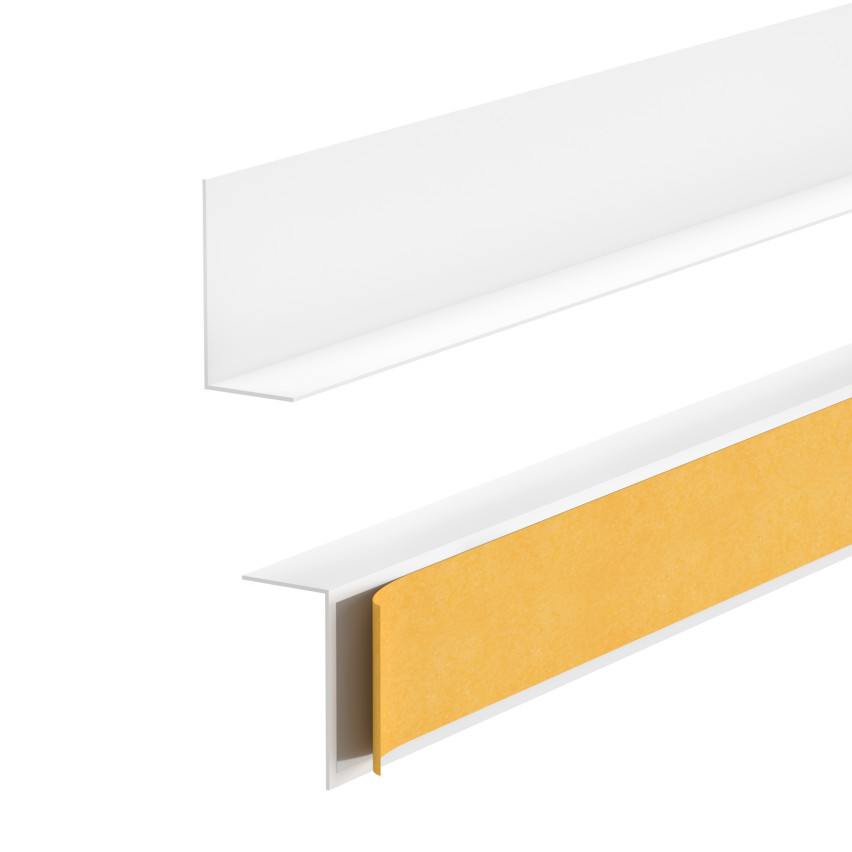 Minimalistisk självhäftande PVC golvlist – hård, vit