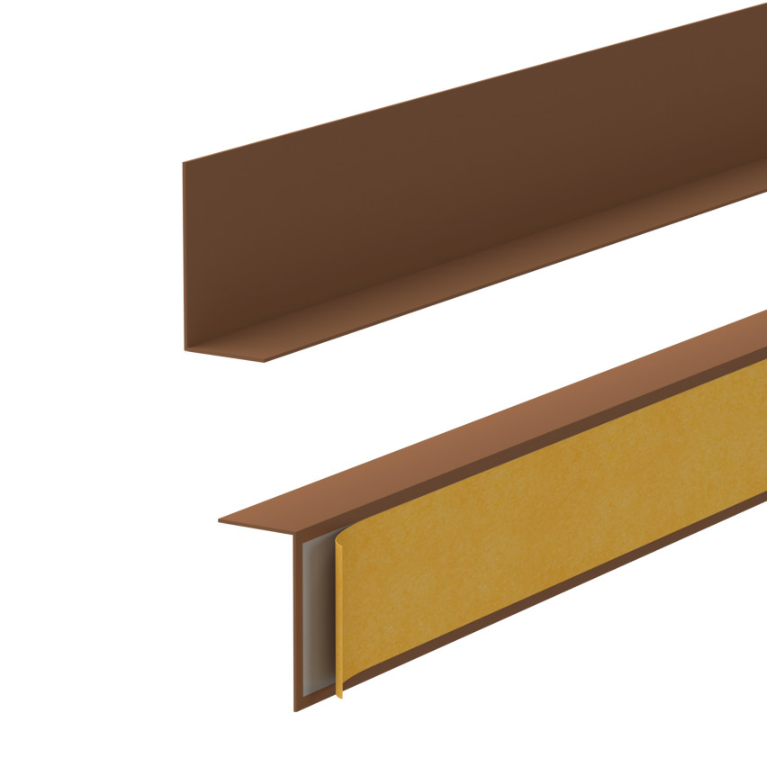 Minimalistisk självhäftande PVC golvlist – hård, brun