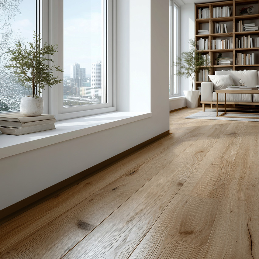 Minimalistisk PVC golvlist – hård, brun