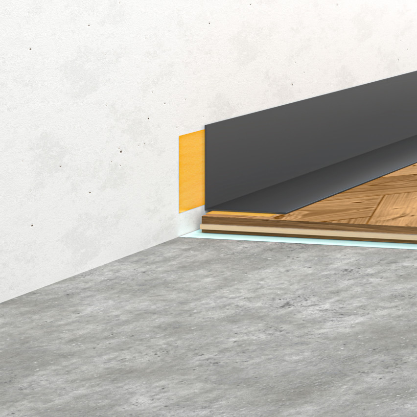 Minimalistisk självhäftande PVC golvlist – hård, vit