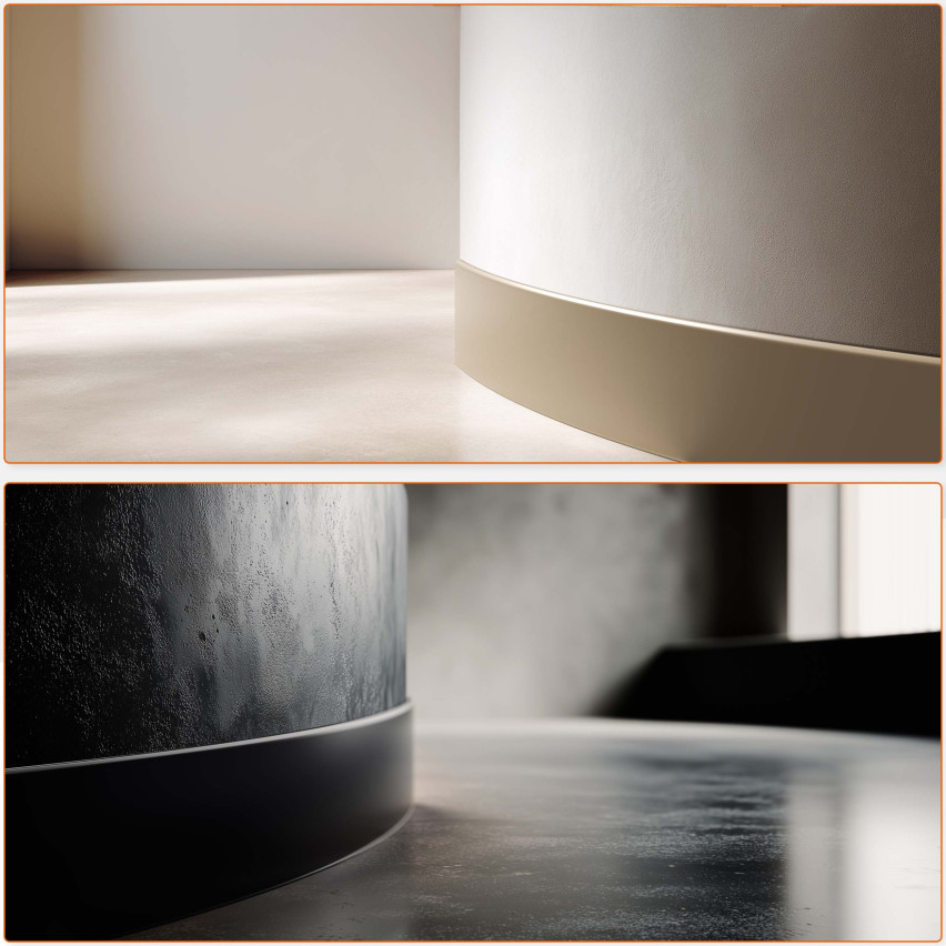 Självhäftande PVC golvlist PREMIUM 10 cm, slät flexibel FLEX sockellist, för golv, svart, 10 m