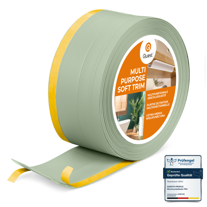 Mångsidig PVC-list 4-i-1 – Självhäftande Avslutningspanel, 120 mm, Ljusgrön