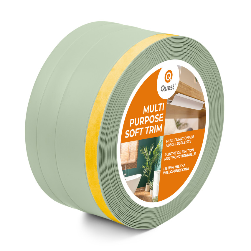 Mångsidig PVC-list 4-i-1 – Självhäftande Avslutningspanel, 120 mm, Ljusgrön