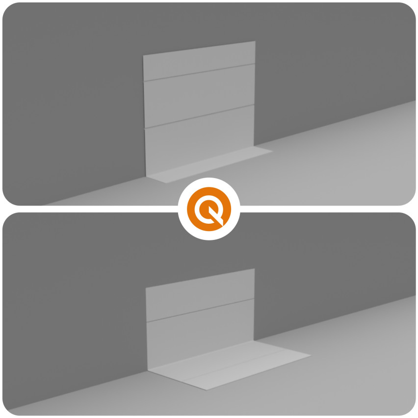 Mångsidig PVC-list 4-i-1 – Självhäftande Avslutningspanel, Grå