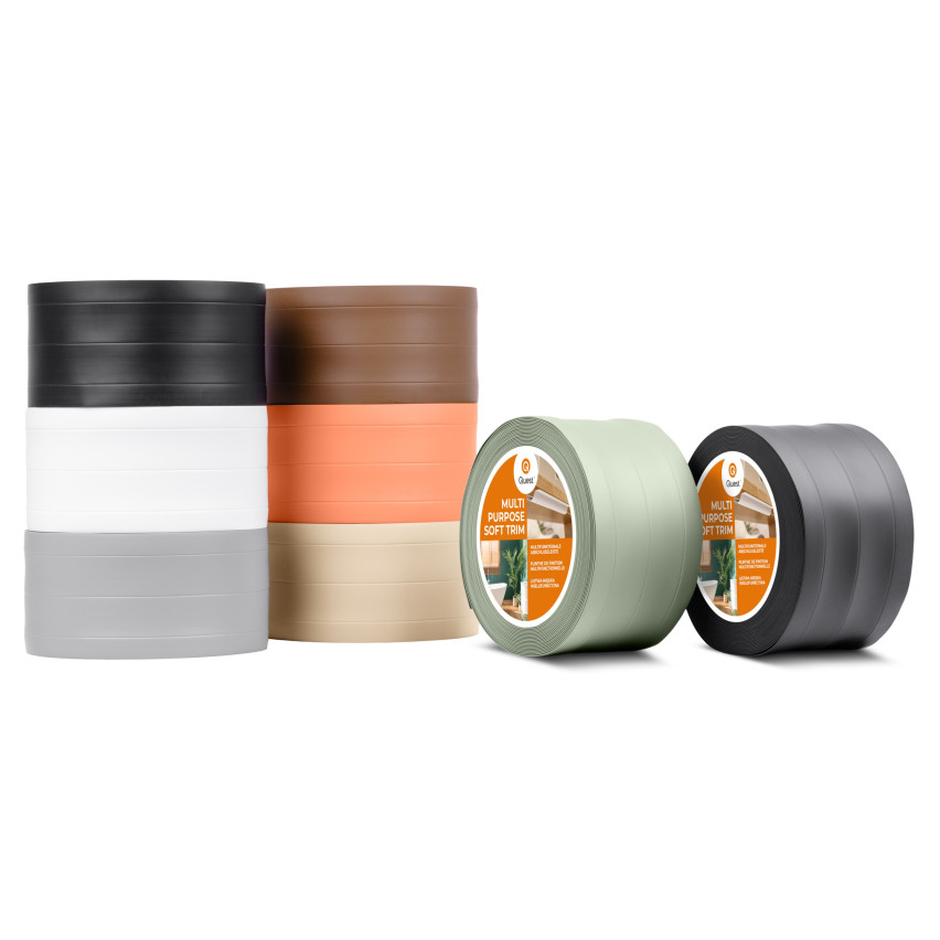 Mångsidig PVC-list 4-i-1 – Självhäftande Avslutningspanel, Grå