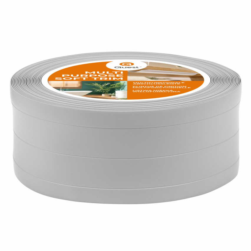 Mångsidig PVC-list 4-i-1 – Självhäftande Avslutningspanel, Grå