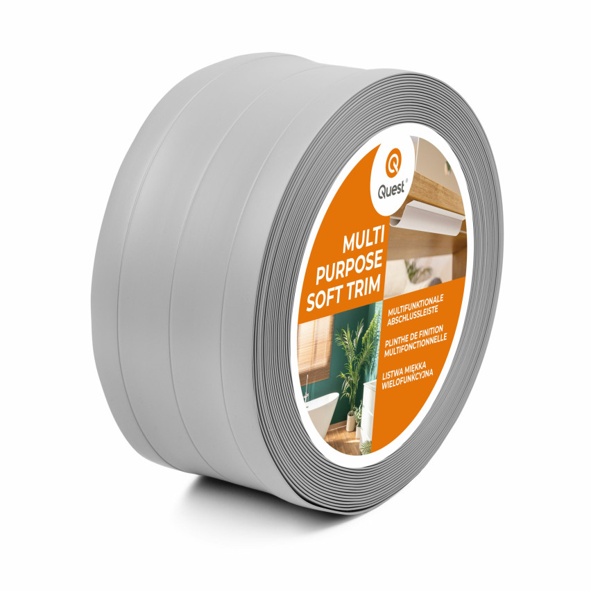 Mångsidig PVC-list 4-i-1 – Självhäftande Avslutningspanel, Grå