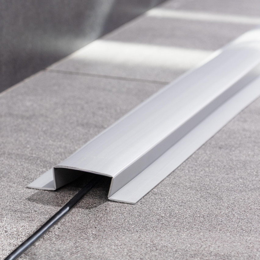 PVC Multifunktionell List 2in1 – Självhäftande Avslutningspanel, 110Mm, Grå