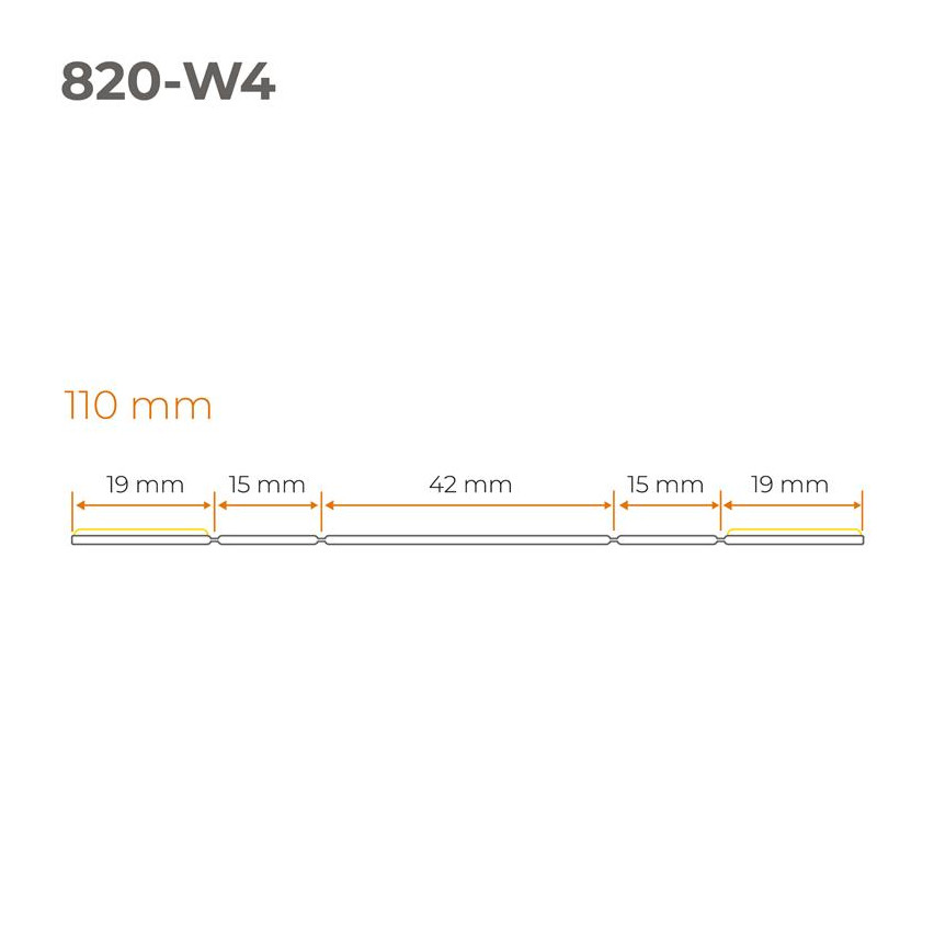 PVC Multifunktionell List 2in1 – Självhäftande Avslutningspanel, 110Mm, Vit