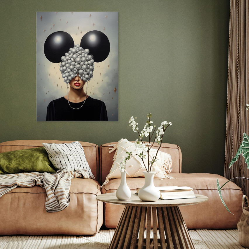 BAKGRUND BILD KVINNA ABSTRAKT STOR TILL SÄLLSKAPSRUMMET 120x80