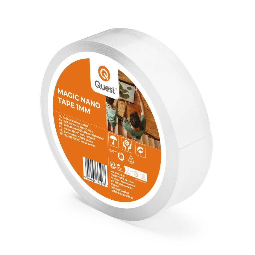 Gel självhäftande monteringstejp, dubbelhäftande nano 30mm x 5m