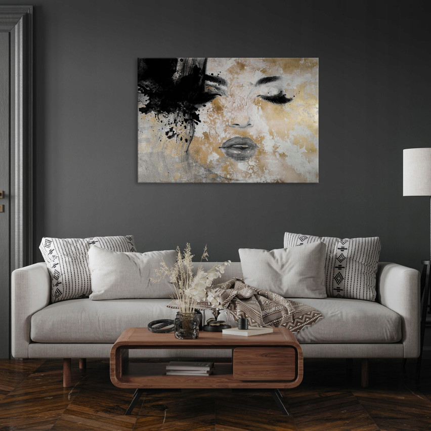 Bild Canvas KVINNANS ANSIKT Abstrakt 60x40