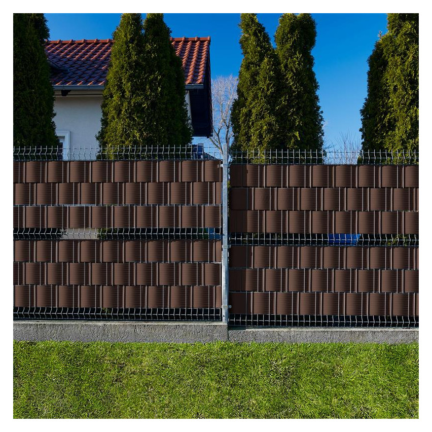 Insynsskydd PVC för trädgården och balkongen  UV-beständig, 900 g/m2, brun