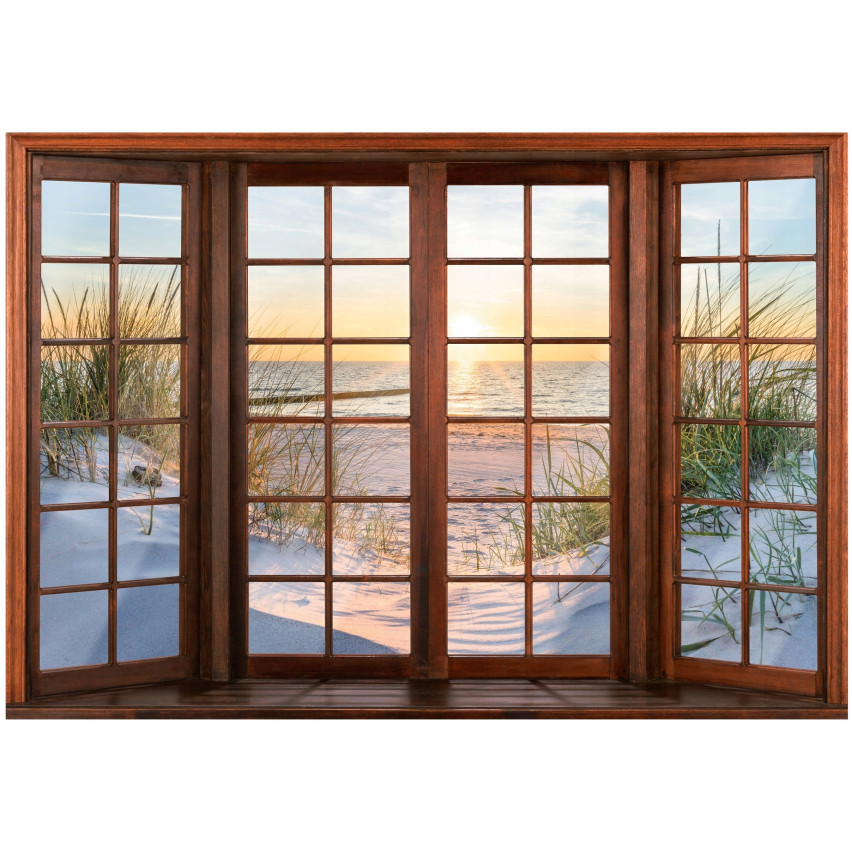 3D-fototapet havstrand för vardagsrumstapet 250x175