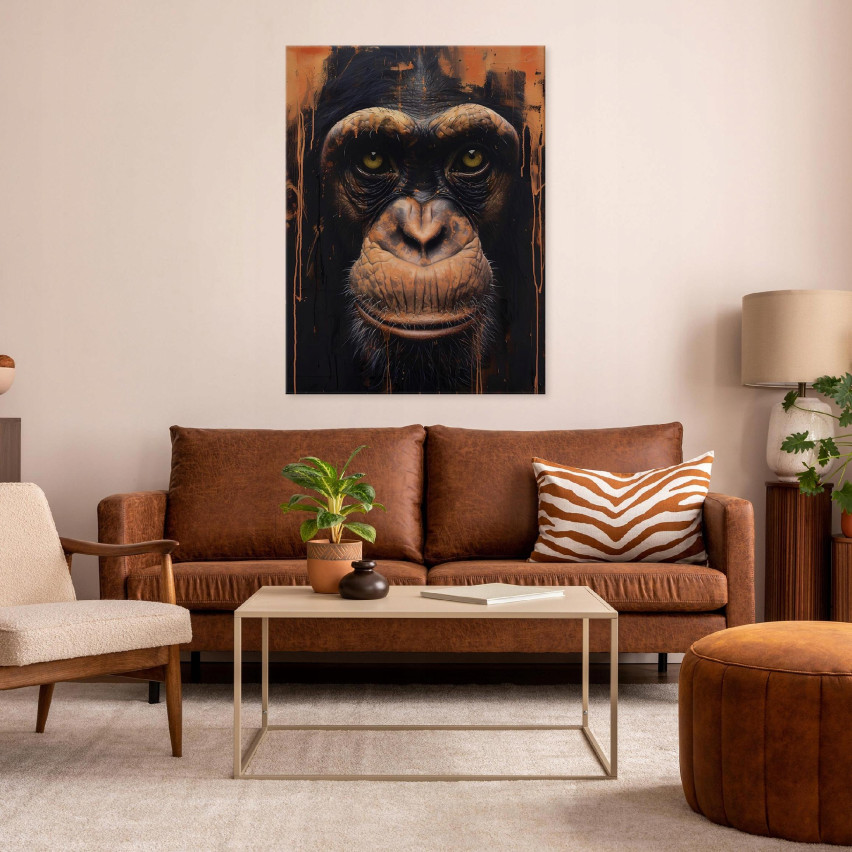 målning av ett djur gorilla djur väggpanel för vardagsrum sovrum 40x30